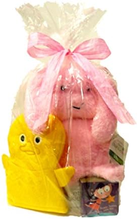 New Baby Gift Set Toddler Security Blanket:Pink Bunny,Chick Wash Mitt, First Board Book