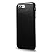 technext020 iPhone 7 Plus Black Artificial Leather Case/iPhone 8 Plus Black Leather Case, Ultra Slim Fit Artificial PU Synthetic Leather Case Shock Resistance Cover for iPhone 7 Plus / 8 Plus Black