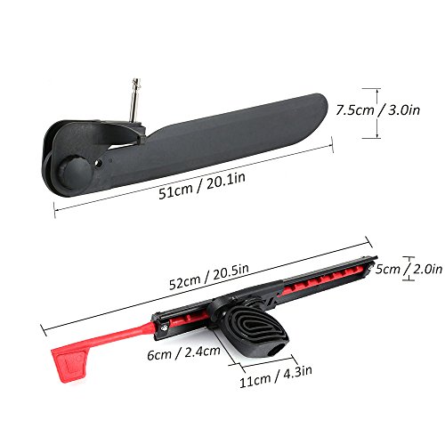 image for Lixada 2Pcs Adjustable Kayak Foot Braces Pedals with Trigger Lock Tail