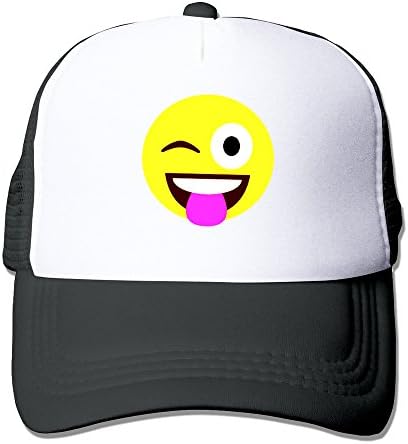 Amazon ブラックemotee絵文字顔文字monke Kawaii Cute Face野球帽子スポーツキャップ Us サイズ One Size カラー ブラック 帽子 通販