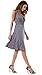 Costyleen Women's Modal Cotton Casual Low-cut V-neck Pure Color Above Knee Dress Dark Gray M