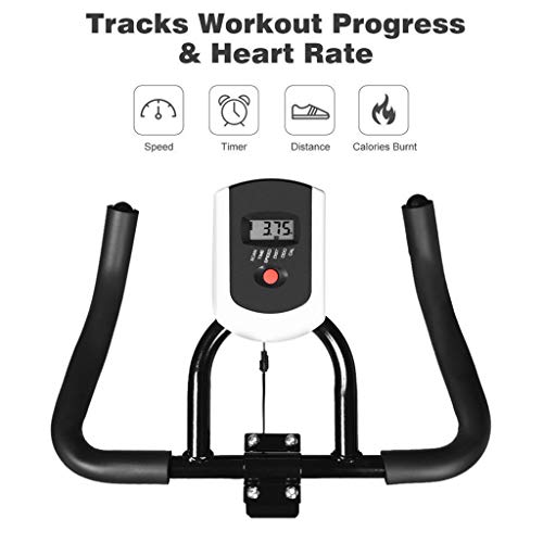 Vibola Exercise Bike Trainer,Sport Upright Exercise Bike Cardio Fitness Cycling Machine Gym Workout with Noise Reduction Wheel[Ship from USA Directly] - Thumbnail 6