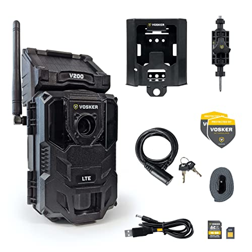 Vosker V200 Cellular Security Camera Security Pack Mobile Phone Photo Notifications LTE