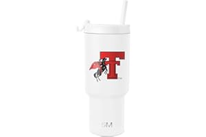 Simple Modern Officially Licensed Collegiate Red Raiders 30 oz Tumbler with Flip Lid and Straws | Insulated Cup Stainless Steel | Retro Vault Collection | Texas Tech University