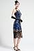 BABEYOND 20's Vintage Peacock Sequin Fringed Party Flapper Dress