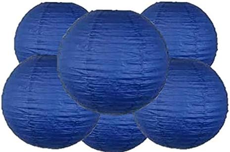 Matissa Pack of 6 Paper Lantern Lampshade Party Birthday Baby Shower Wedding Celebration Decoration (Royal Blue, 6" (15 cm))