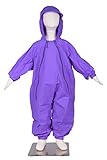 Splashy Children's One Piece Rainsuit - Kids Splash Suit (2 Years, Purple)