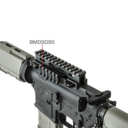 Lion Gears Low Profile Tactical Picatinny/Weaver 90 Degree Angle Pro Mount, 2.16" Long with 5 Slots