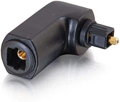 C2G Velocity 90 degree Angle TOSLINK Port Saver Adapter, Black