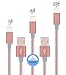LOVRI 3Pack 3FT 6FT 10FT Lightning Cable Nylon Braided Lightning to USB Charging Cord Charger for iPhone 6s,6, 6plus,6s plus, iPhone 5s 5 5c SE, iPad & iPod (Rose gold & gray)