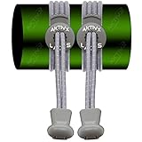 AKTIVX SPORTS No Tie Shoe Laces for Golf Shoes, Cool Gray