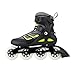 Rollerblade Macroblade 90 Alu Men's Adult Fitness Inline Skate, Black and Lime, High Performance Inline Skates, Black/Lime, US Men's 9