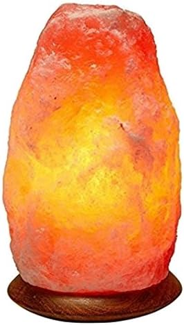 New Windsor Seasons SuperGlow 5-6 inch Ionic Himalayan Crystal Salt Rock Lamp. Ionizer and Air Purifier. Hand Crafted with Genuine Neem Wood Base. 6ft UL-Approved Cord with Dimmer Switch and Bulb