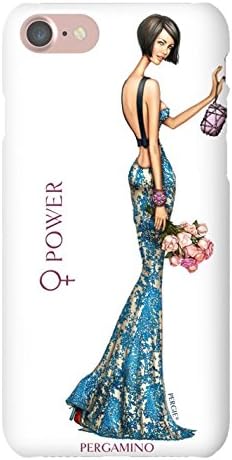 iPhone 7 Case by Luxury Designer Brand PERGAMINO | Protective Hard Cover, Slim Fit &amp; Lightweight | Featuring Fashion Icon PERGIE (Girl Power)