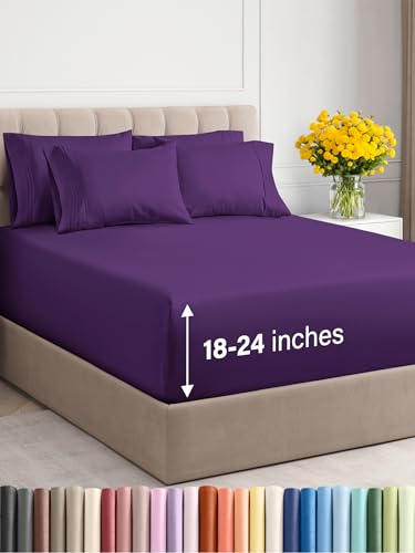 Extra Deep Queen Sheet Set - 6 Piece Breathable
