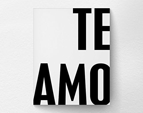Te Amo Romantic Spanish Quote I Love You Print, Valentines Day Gift Wall Art Decor, Anniversary Gift, 8x10 Print