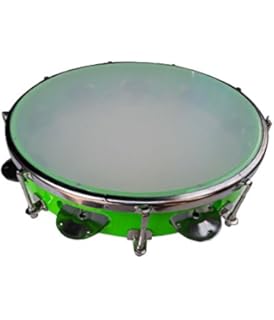 Alligator Fibre Dafli/Tambourine Random colour 8 inch Hand Percussion Musical Instrument