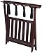 Amazon Basics Rectangular Wooden Folding Suitcase Luggage Rack Stand with Shelf, Espresso