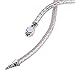 OUMOU Flexible Bendable Snake Jewelry Necklace Gothic Magnetic Choker Necklace - Versatile Can be used as Waistband Bracelet (White)