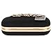 Fawziya Flower Purse With Rhinestones Velvet Clutch Evening Bags-Black