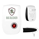 Premium Quality Ultrasonic Pest Repeller By Bug Blocker – Electronic Home Insect Control Aid – For Spiders, Ants, Cockroaches And Many More – Latest Technology–Safe For Children & Pets