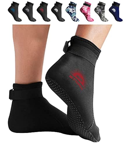BPS 'Storm Sock' Neoprene 3mm Water Socks with Anti-Slip Sole