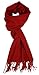 Love Lakeside-Men's Cashmere Feel Winter Solid Color Scarf 00-0 Cranberry Red
