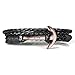 Areke Mens Anchor Anchor Leather Bracelets Unisex Women Fashion Cool Braided Stretch Bangle Jewelry