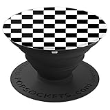 Checkerboard Black and White | Check Pattern / Checkered - PopSockets Grip and Stand for Phones and Tablets
