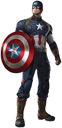 Marvel's Captain America Standing Peel and Stick, Removable Decal Captain America 3D Wall Art Stickers For Home Decoration and Kids Bedroom