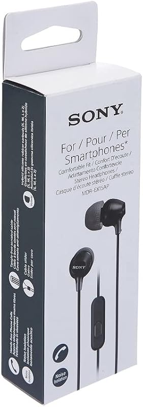 MDR-EX15AP - Auriculares in-ear (con micrófono), negro