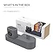 AhaStyle 3 in 1 Charging Stand Silicone Desktop Dock Holder [Chargers NOT Included] Compatible with Apple Watch, AirPods Pro/AirPods / AirPods 2 and All iPhone Models(Dark Grey)