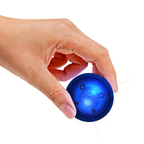 FlashingBlinkyLights Light Up Blue 1.5″ Rubber Bounce Ball with Impact