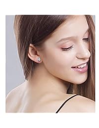 Pendientes de tuerca de plata de ley 925, hipoalergénicos, diseño de animales de Forever Love