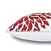 Phantoscope Set of 2 New Living Series Decorative Dahlia Red Throw Pillow Case Cushion Cover 18