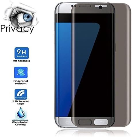 Samsung Galaxy S7 EDGE Privacy Glass, WwWSuppliers 9H Tempered Glass Shatterproof Anti-Scratch Screen Protector for Samsung Galaxy S7 EDGE G935 ~ Protector de Privacidad Pantalla Vidrio Cristal