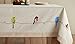Maison d' Hermine Table Cloth Rectangle Table 100% Cotton 54 x 72 Inches Tablecloth Reusable Decorative for Dining Room, Farmhouse, Home, Party, Festive & Wedding Spring Summer - Birdies on Wire