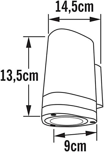 Konstsmide Outdoor Lights / Modena Single Down Outdoor Wall Light / 1 x 35 W GU10 Max Wall Lamp / Clear Acrylic Lens / Aluminium / IP44 / Matt White Outside Light - Image 5