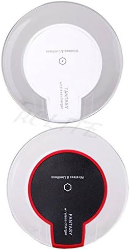 RCLITE Wireless Charger, Ultra-Slim Wireless Charging Pad for Samsung S8/S8 Plus/S7/S7 Edge/S6, Nexus 7/6/5/4(2013), Nokia Lumia 920, LG Optimus Vu2, and All Qi-Enabled Devices - 2170 (Black and Red)