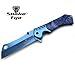 Snake Eye Tactical Heavy Duty Folding Pocket Knife Outdoors Camping Hunting Fishing. (Blue)