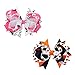 20 Pack 2 inch-4.5 inch Boutique clips Grosgrain Ribbon Halloween Hair Bows with Ghost Pumpkin Pattern for Little Toddlers Girls
