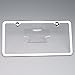 KA Depot New Stainless Steel Slim Chrome Mirror Universal Fit License Plate Frame w/Screw Caps - 2 Holes