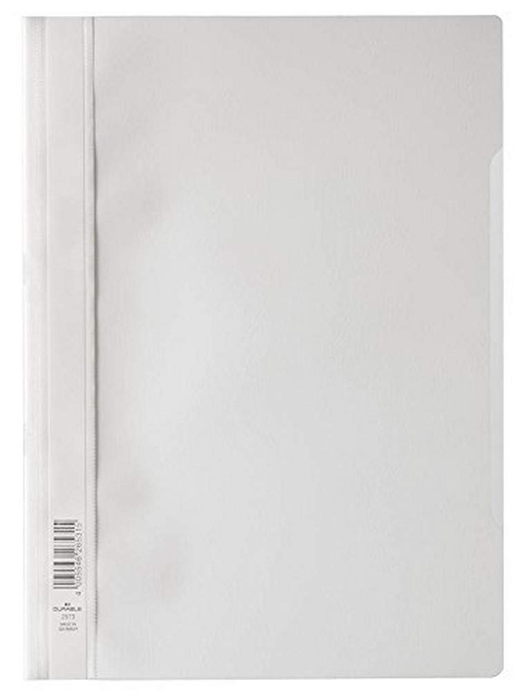 Durable 252302 Clear View Folder-Report File A4 PP, White - Pack of 25