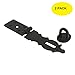 [Set of 4] 8.5 Inch Heavy Duty Door Hasp Latch, Cast Iron Padlock Hasp with Black Powder Coat Finish, Door Clasp Hasp Lock Latch for Barn Door, Trunk, Cabinets