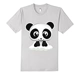 Adorable Panda Baby Bear on Fluffy White Cloud T Shirt