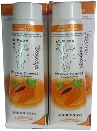 ORVAL Glamyou Papaya Cleaning Body Scrub (200 ml) - Pack of 2