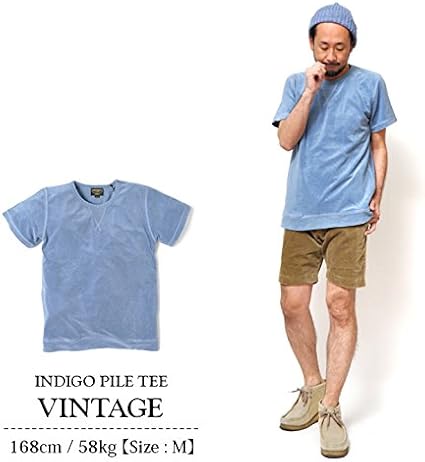 Amazon ヒューストン Tシャツ メンズ 半袖 30代 40代 男性 ティーシャツ カットソー トップス パイル インディゴ 丸首 クルーネック ポケット M Xl ゆったり 人気 Xl Vintage Tシャツ カットソー 通販
