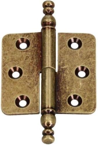KOTARBAU Decorative Hinges, Furniture Band-Style Hinges, Universal, Rust-Resistant, Old Brass, 45 x 45 mm