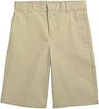 French Toast School Uniform Boys Flat Front Adjustable Waist Shorts , Khaki, 16
