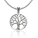 925 Sterling Silver Beautiful Vintage Style Tree of Life Pendant on Alloy Necklace Chain, 18 inches
